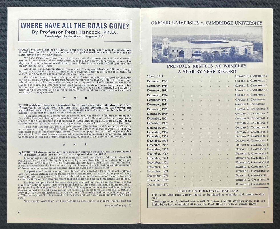 Thumbnail: 1977 Dec 7 Oxford V Cambridge