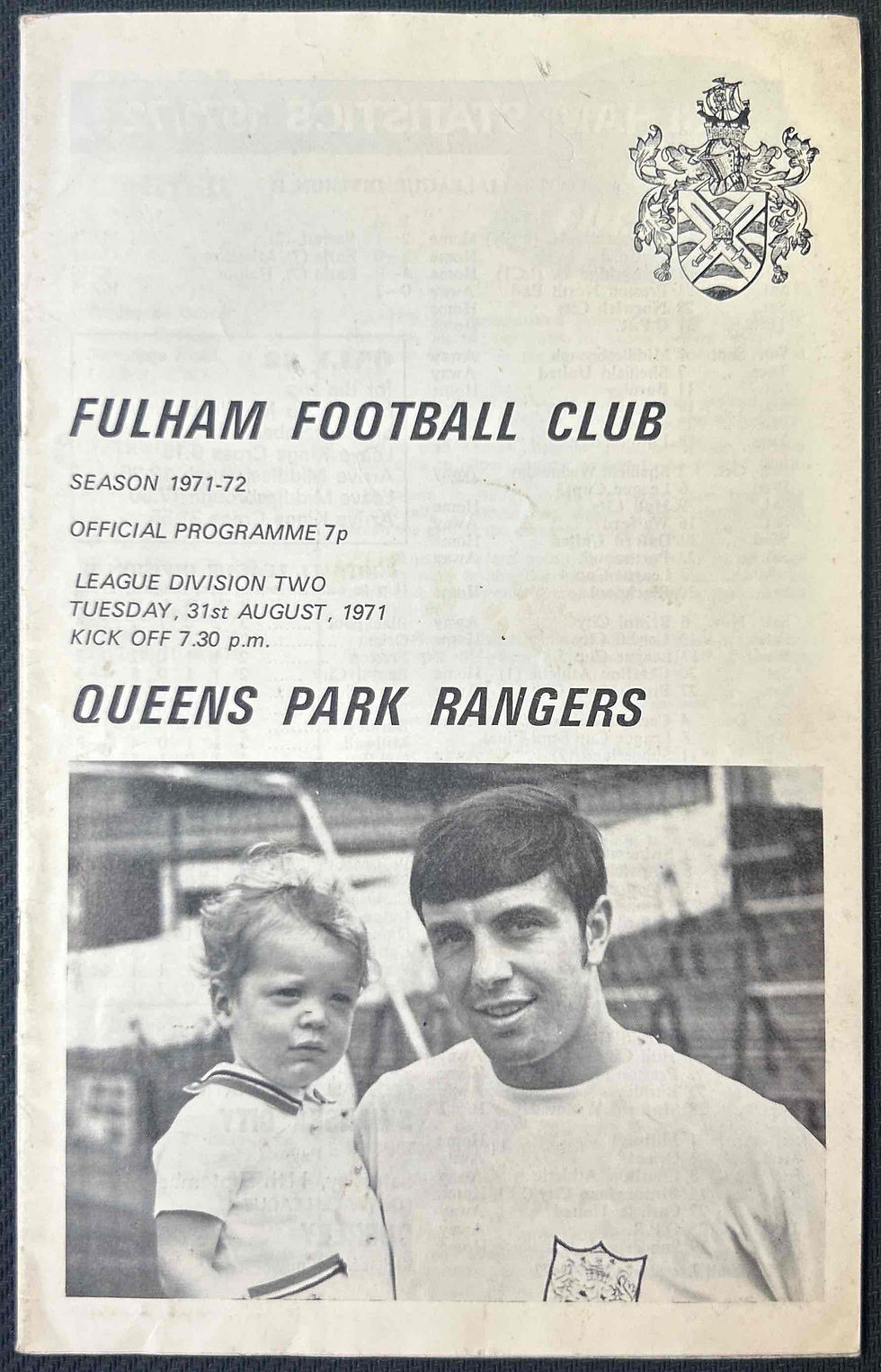 1971 Aug 31 Fulham V QPR