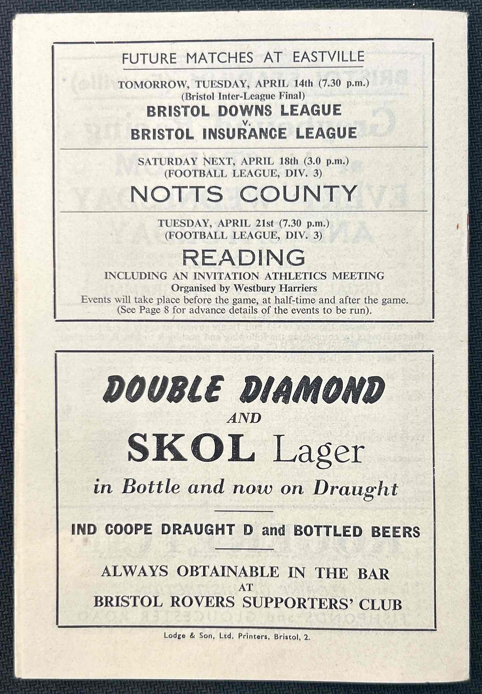 Thumbnail: Bristol Rovers Football Programmes