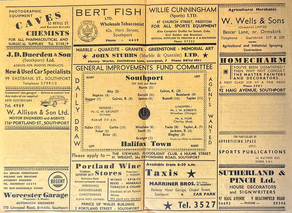Thumbnail: Southport Football Programme