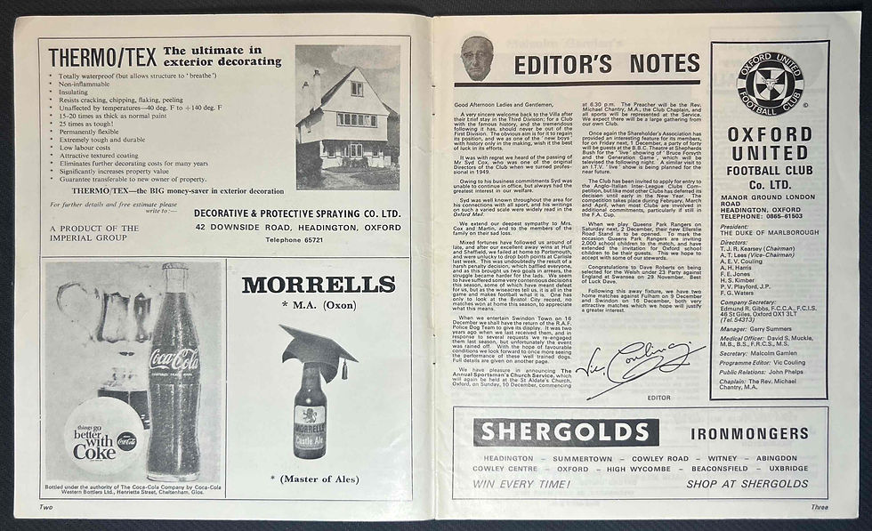 Thumbnail: 1972 Nov 25 Oxford V Aston Villa