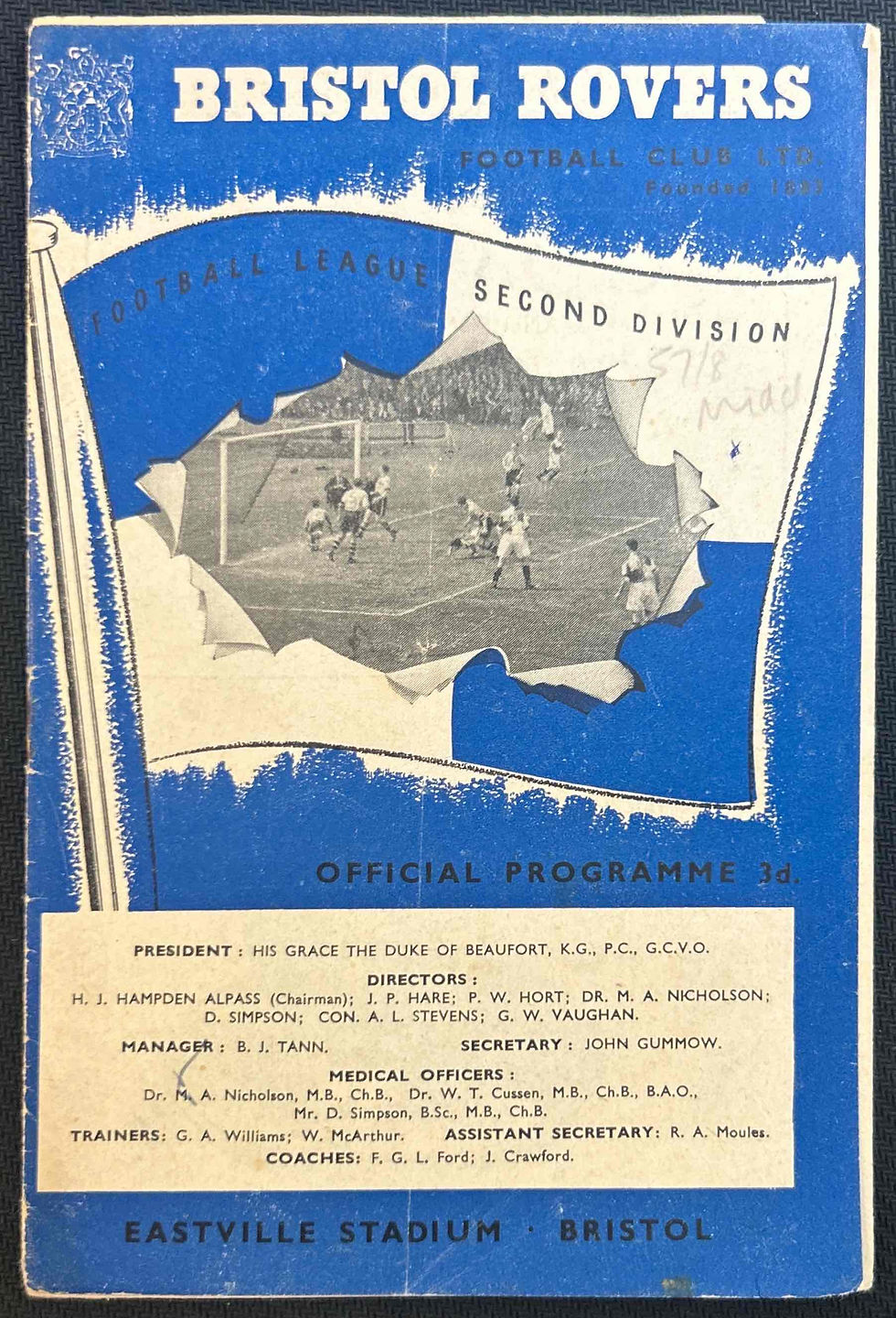 Bristol Rovers Football Programmes