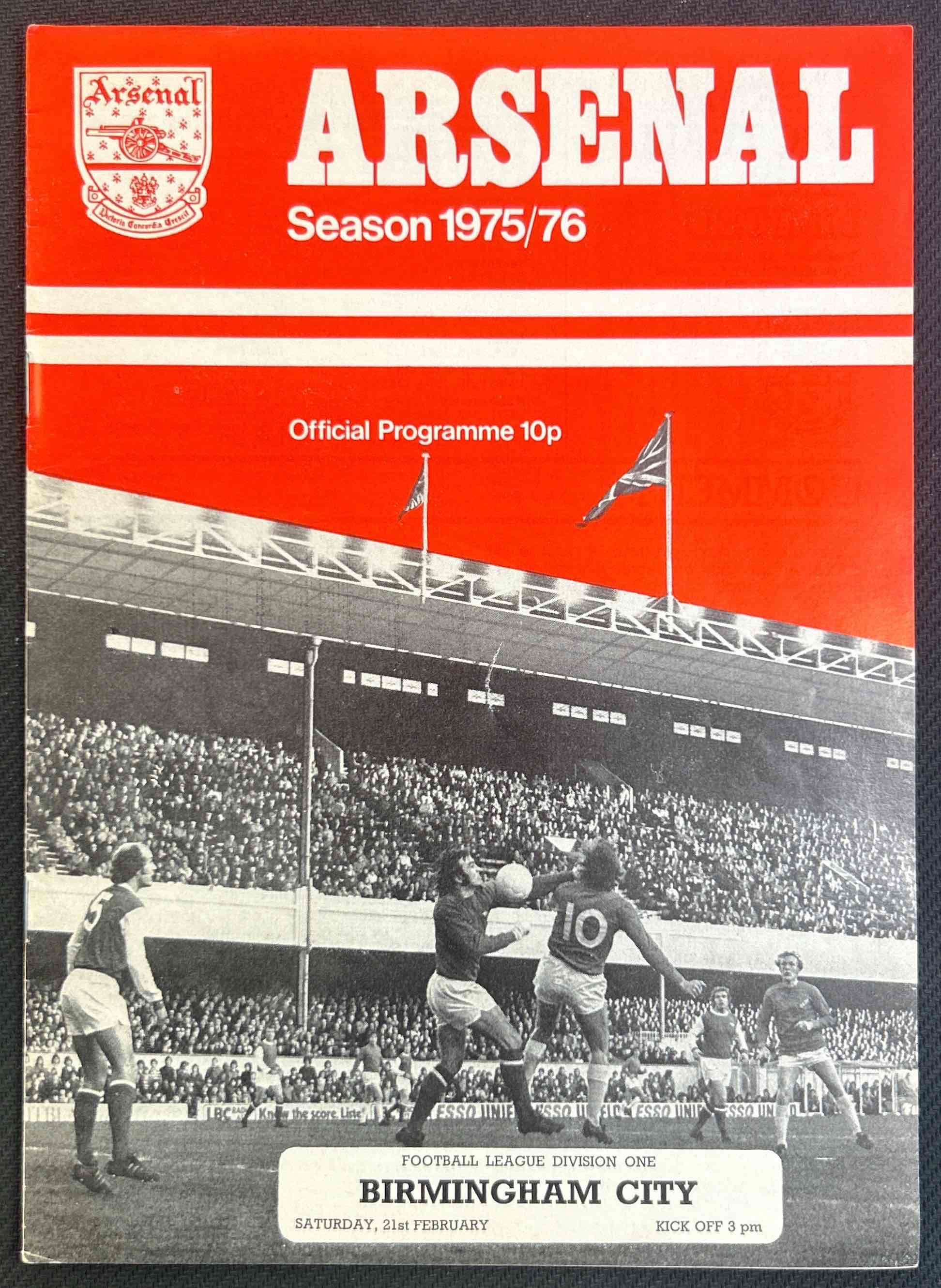 1976 Feb 21 Arsenal V Birmingham