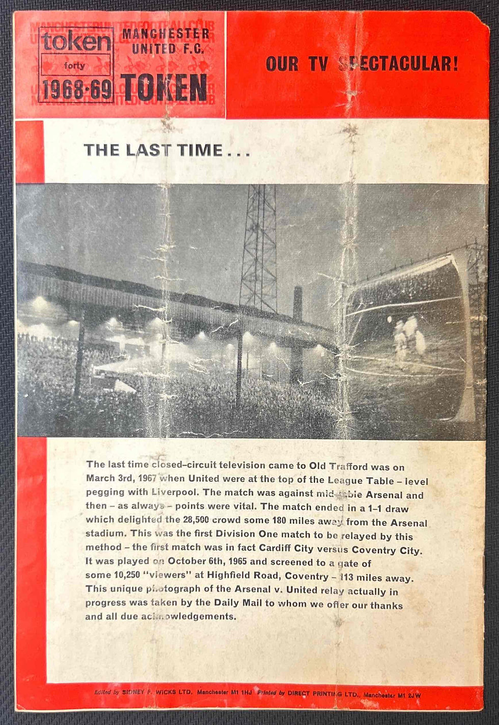 Thumbnail: Man United Football Programme