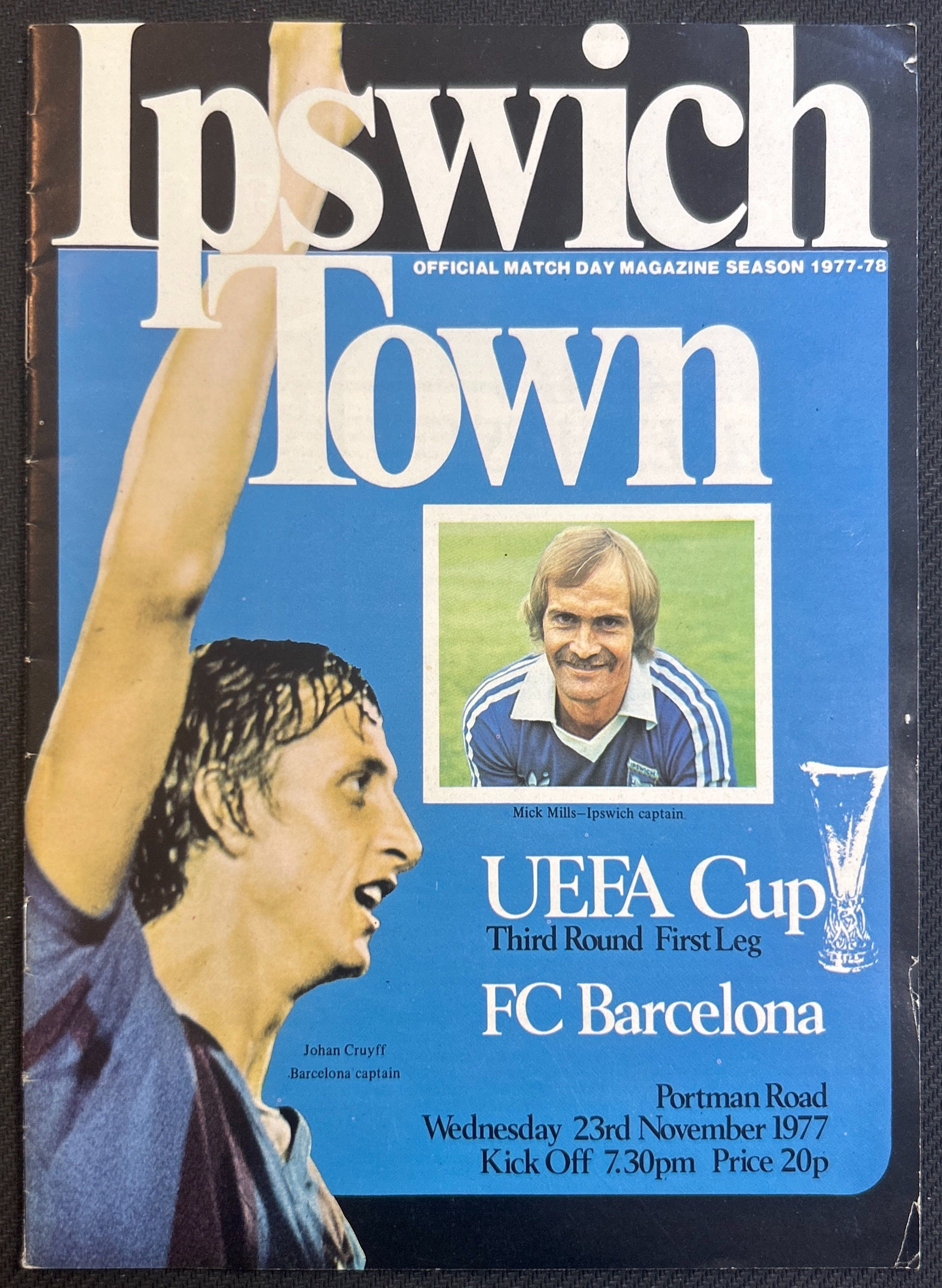 1977 Nov 23 Ipswich V Barcelona