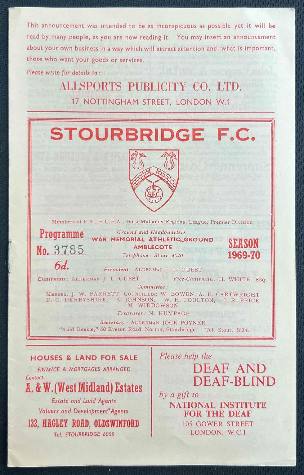Stourbridge V Nuneaton