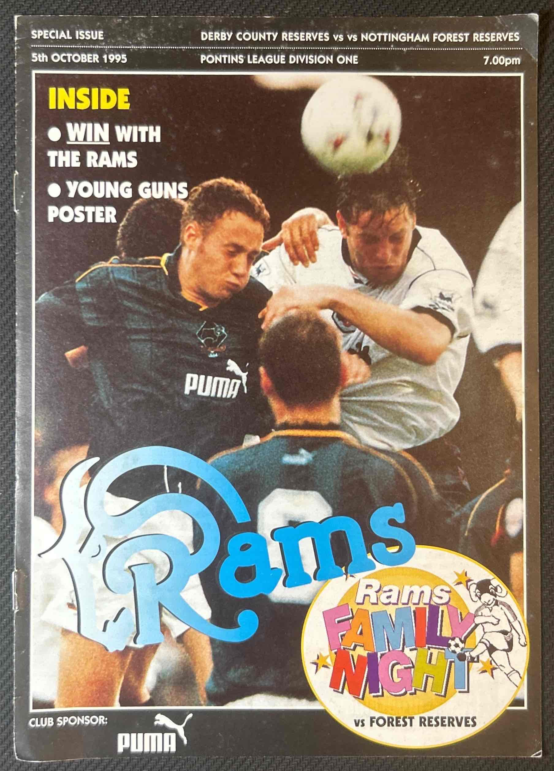 1995 Oct 5 Derby Res V Nottingham Forest Res