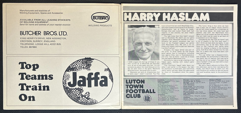 1977 Nov 19 Luton V Stoke