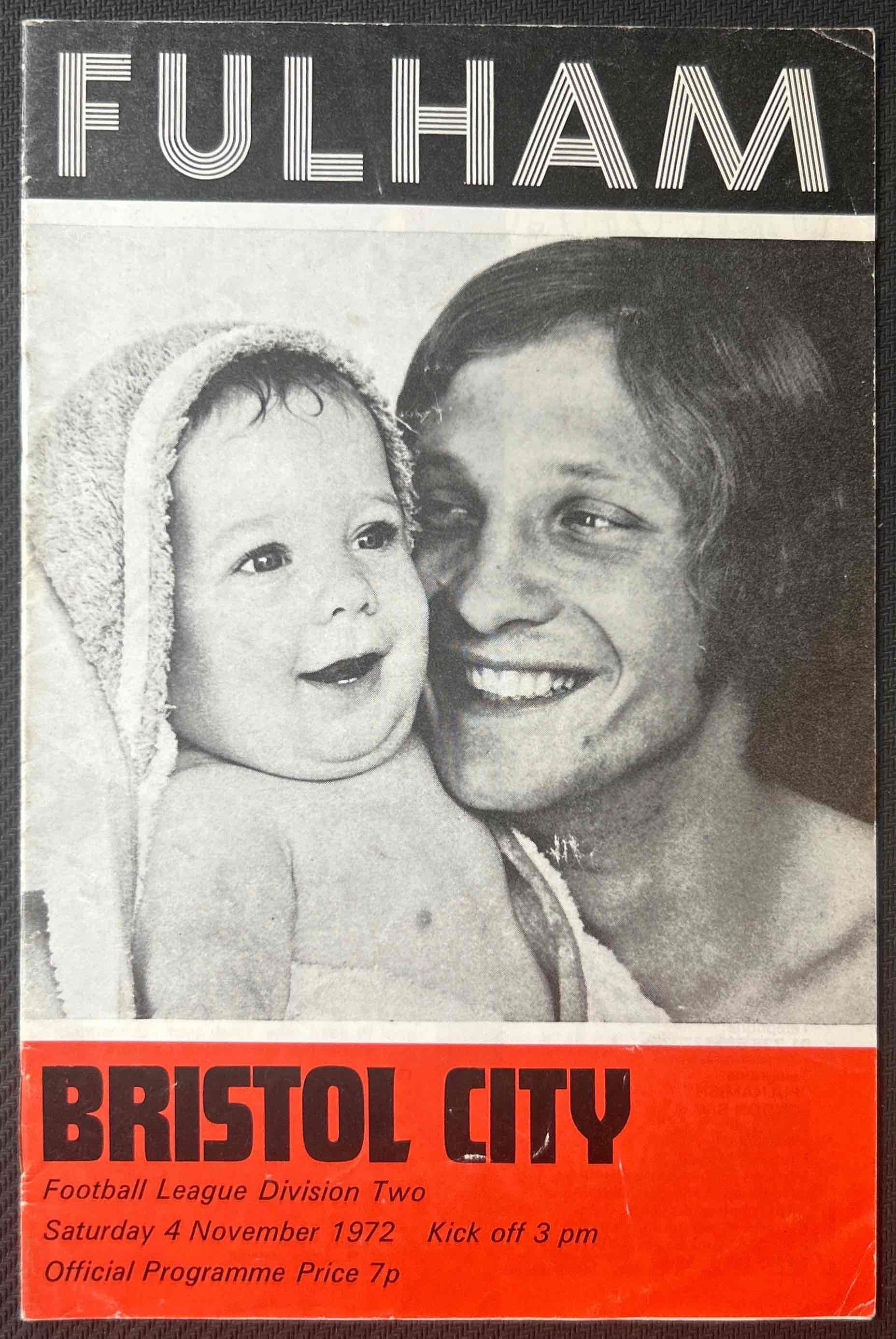 1972 Nov 4 Fulham V Bristol City