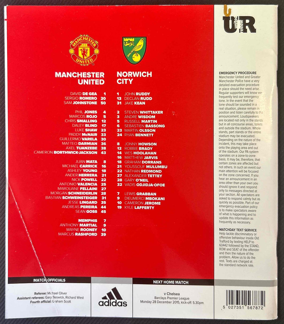 Thumbnail: Man United V Norwich