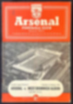1955 Jan 1 Arsenal V West Brom Football Programme
