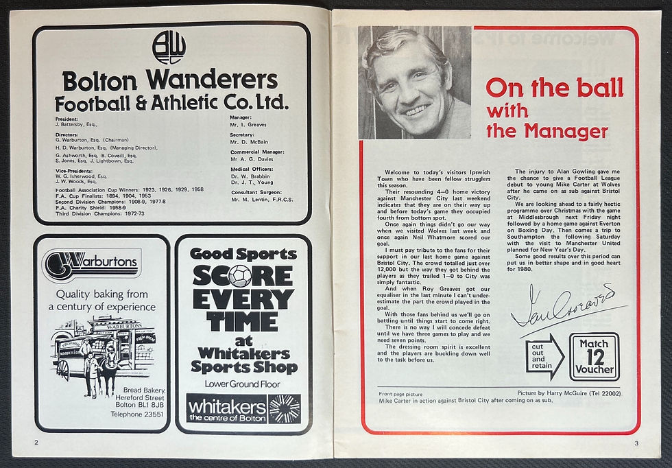 1979 Dec 15 Bolton V Ipswich