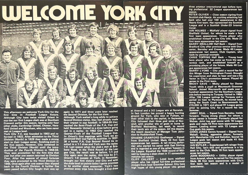 Thumbnail: Leyton Orient Football Programme