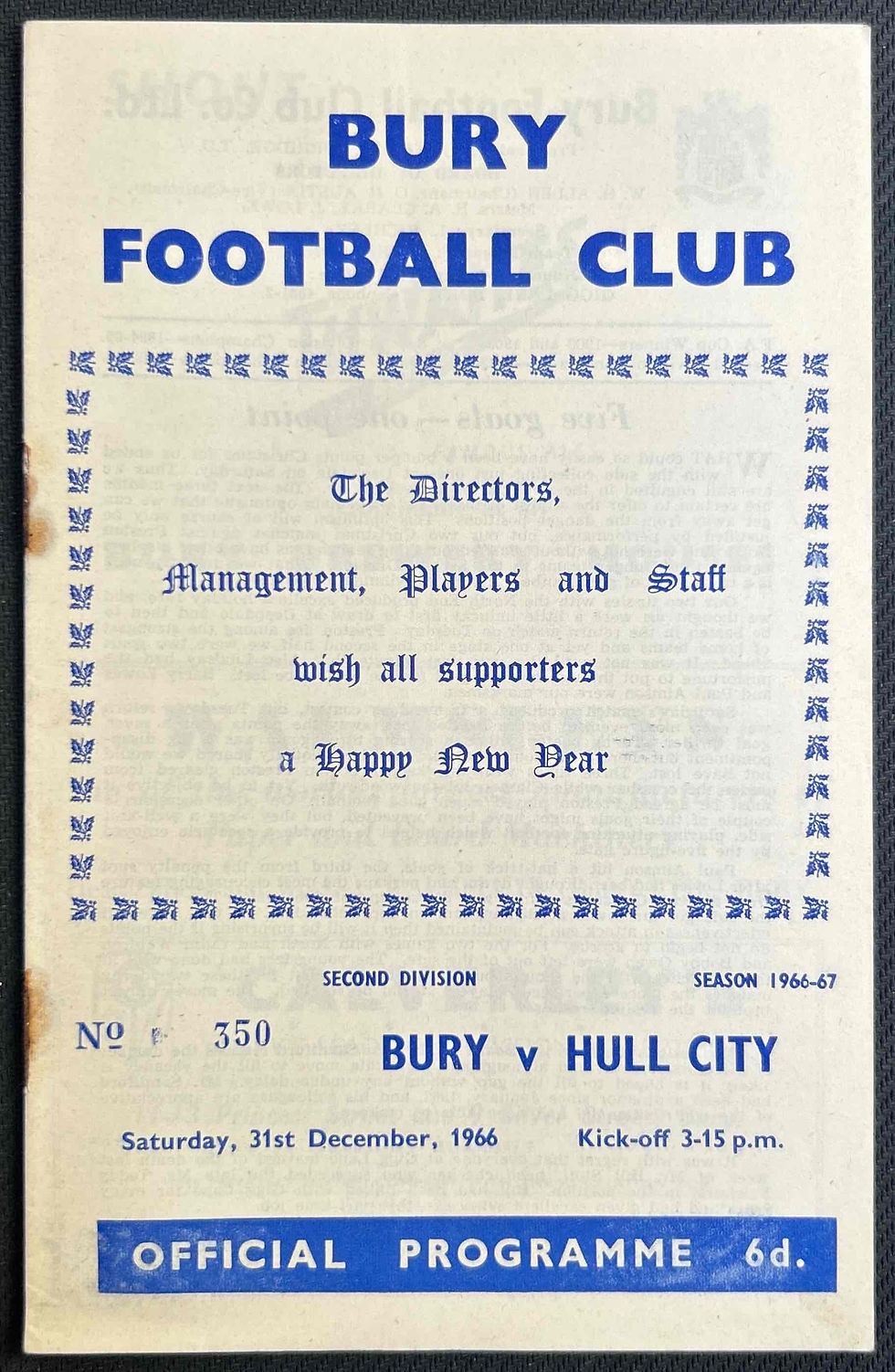 Bury V Hull