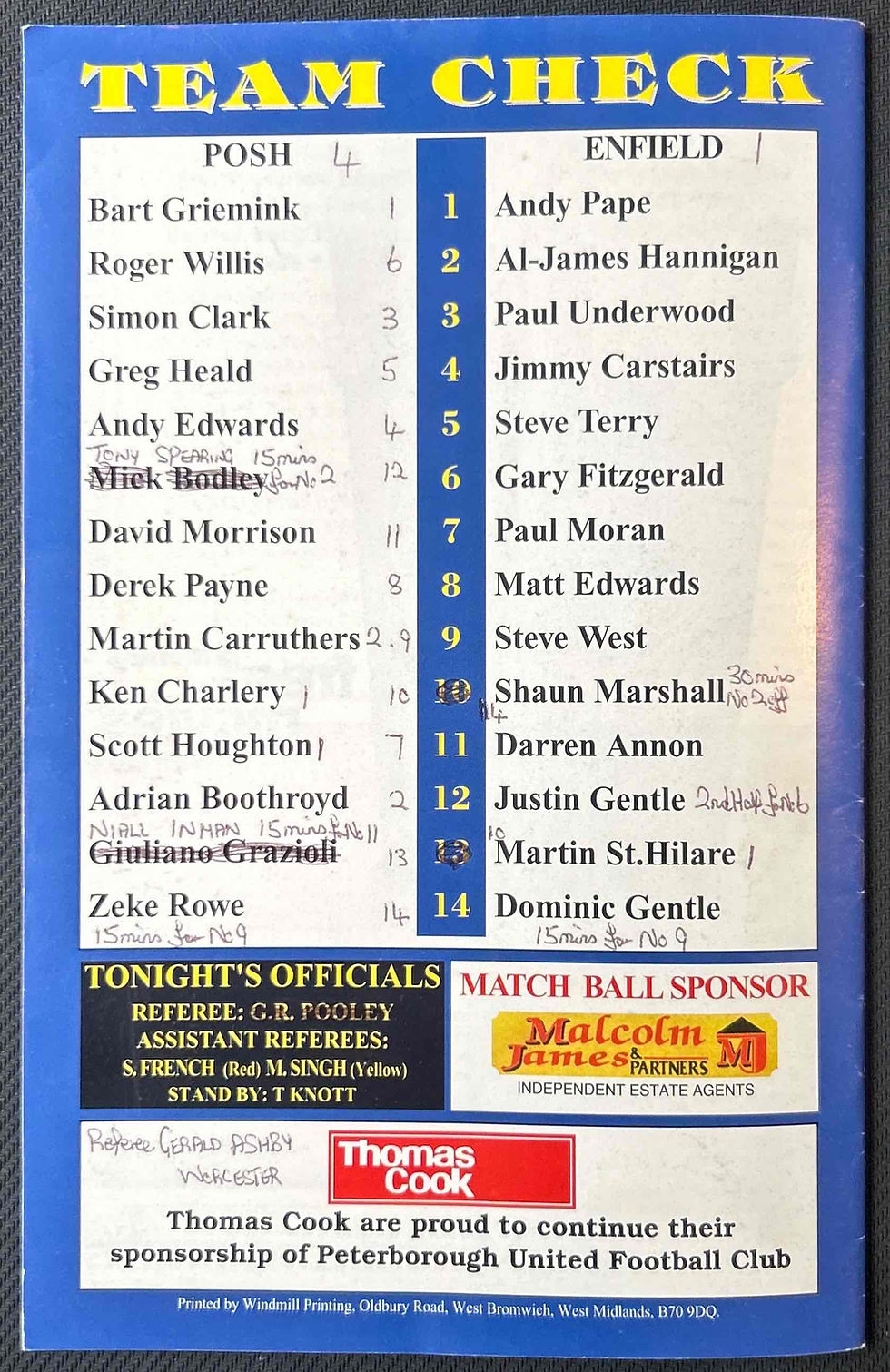 Thumbnail: Peterborough Football Programmes