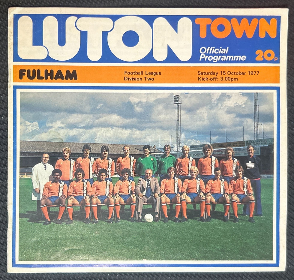 1977 Oct 15 Luton V Fulham
