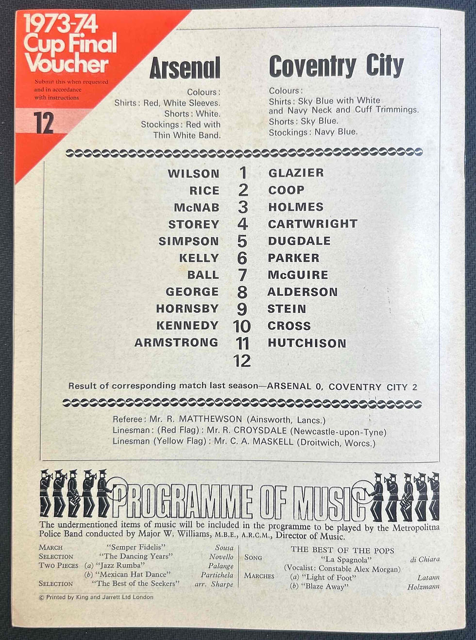 Thumbnail: 1973 Dec 1 Arsenal V Coventry