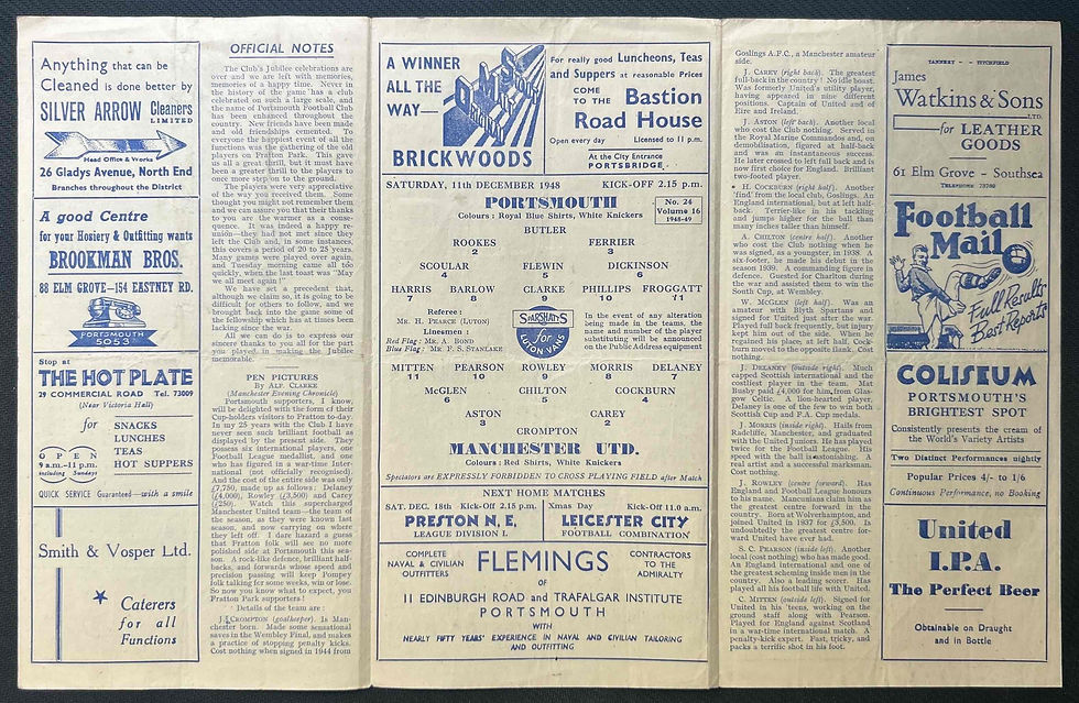 Thumbnail: 1948 Dec 11 Portsmouth V Man United