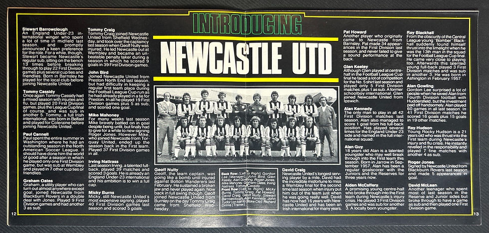 1976 Oct 2 Norwich V Newcastle