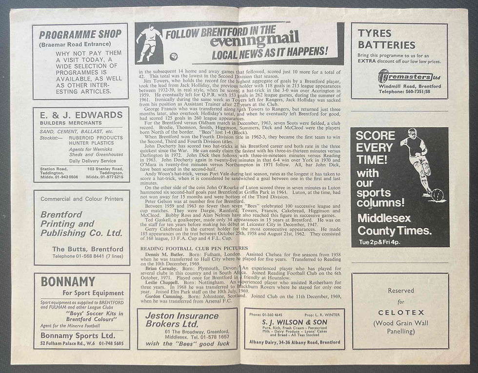 Thumbnail: 1973 Sep 17 Brentford V Reading