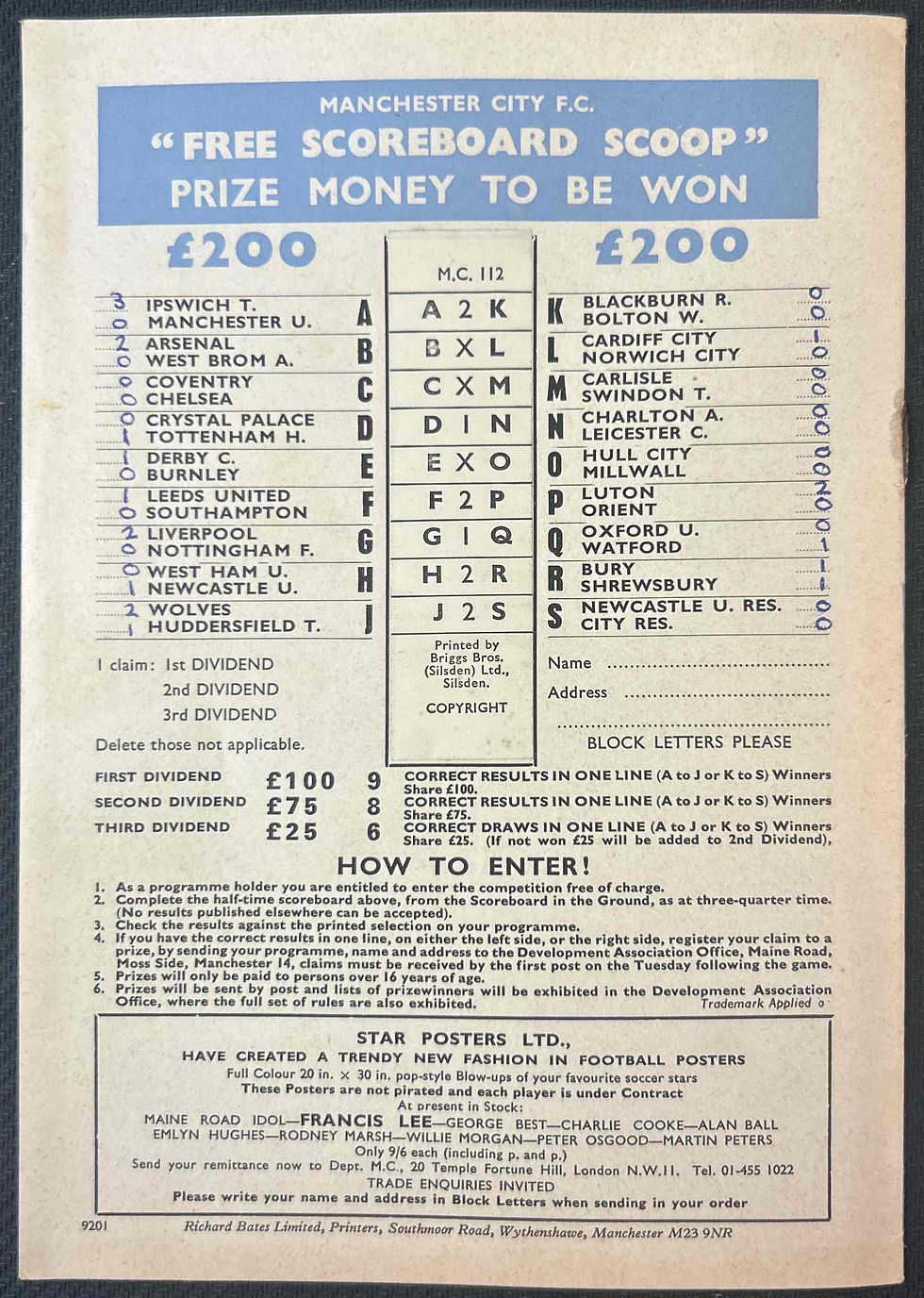 Thumbnail: 1970 Sep 19 Man City V Stoke