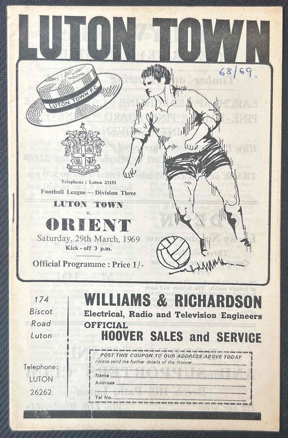 Luton Football Programme