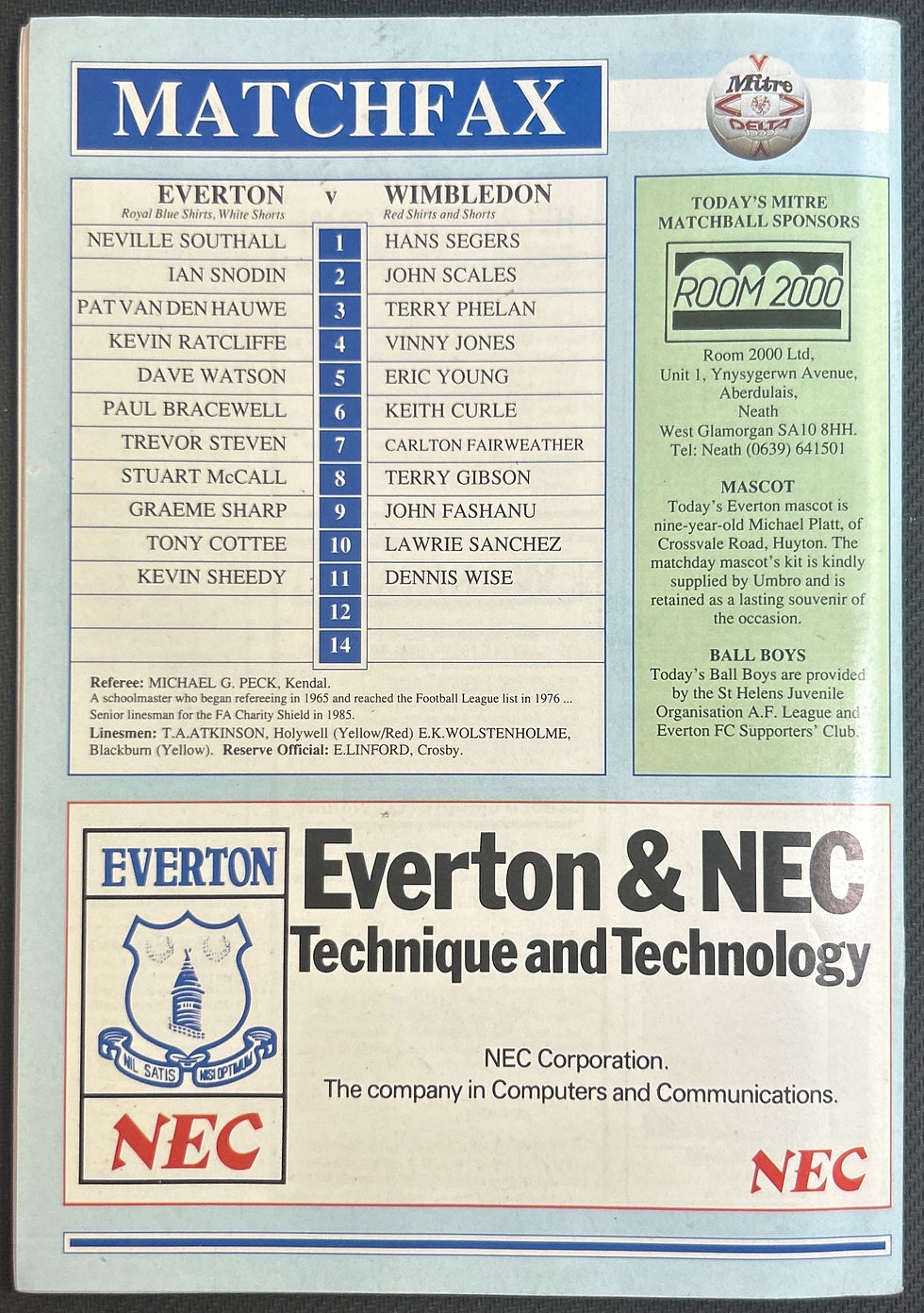 Thumbnail: 1989 Feb 4 Everton V Wimbledon