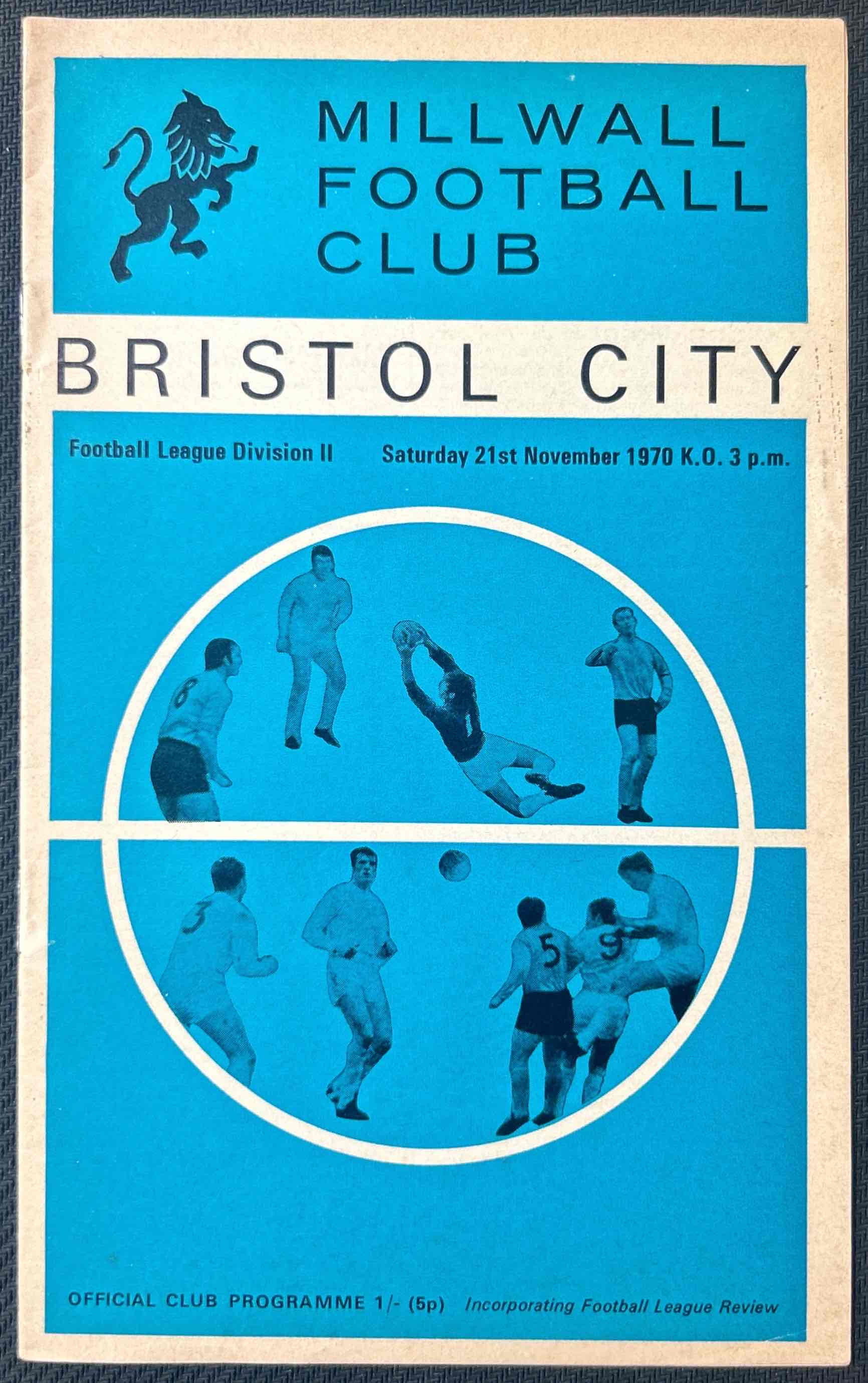 1970 Nov 21 Millwall V Bristol City