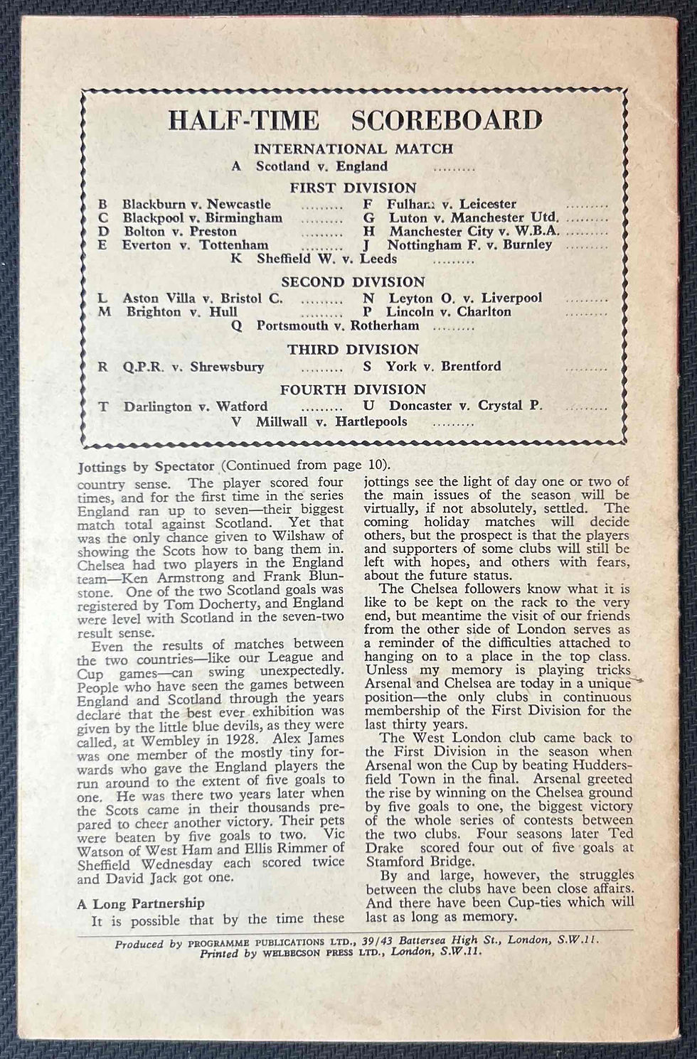 Thumbnail: 1960 Apr 9 Arsenal V Chelsea