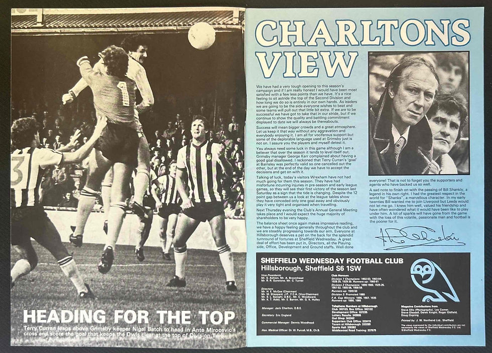 Thumbnail: Sheffield Wednesday V Wrexham