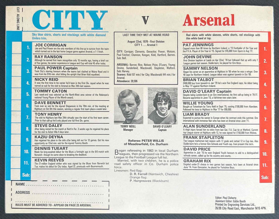Thumbnail: 1980 Mar 15 Man City V Arsenal