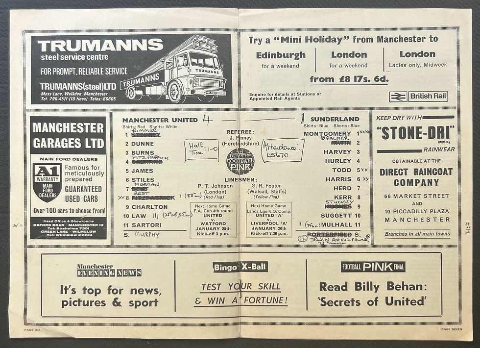 Thumbnail: 1969 Jan 18 Man United V Sunderland