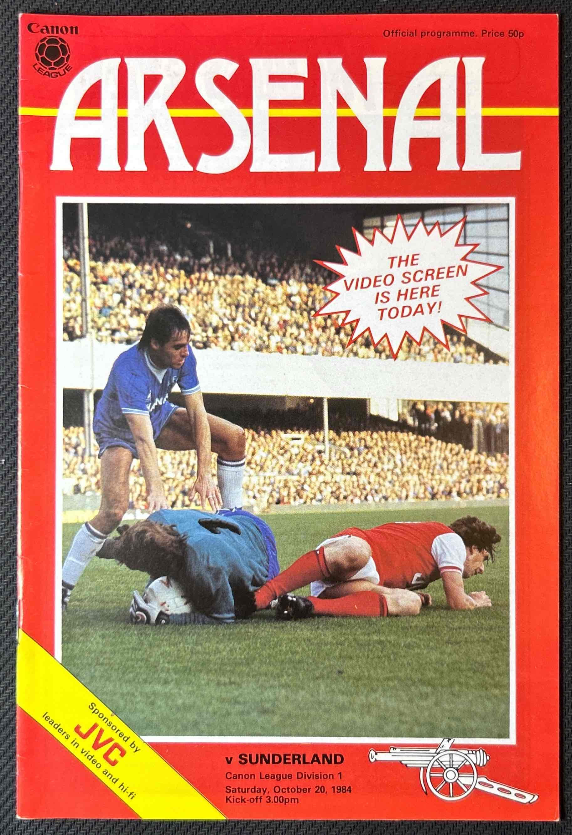 1984 Oct 20 Arsenal V Sunderland