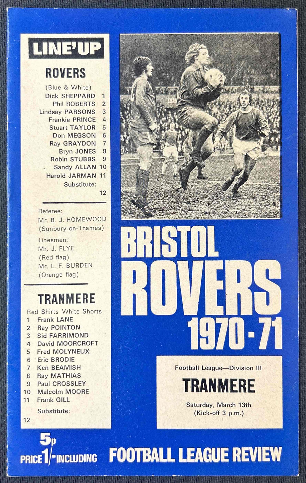 1971 Mar 13 Bristol Rovers V Tranmere