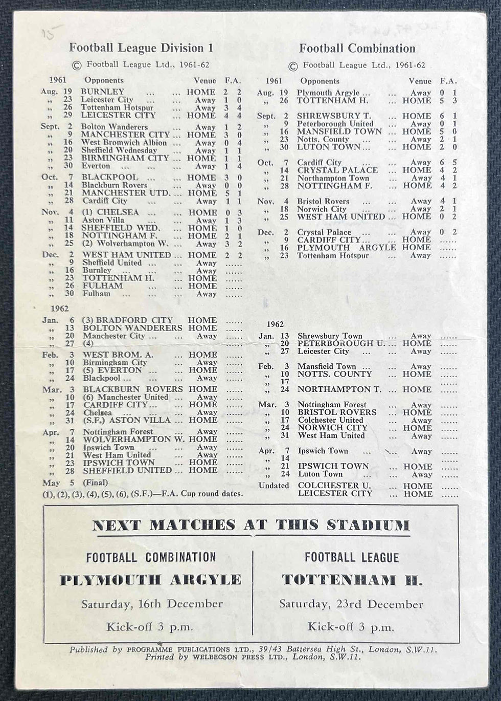 Thumbnail: 1961 Dec 9 Arsenal V Cardiff