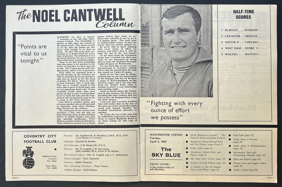 1969 Apr 8 Coventry V Man United