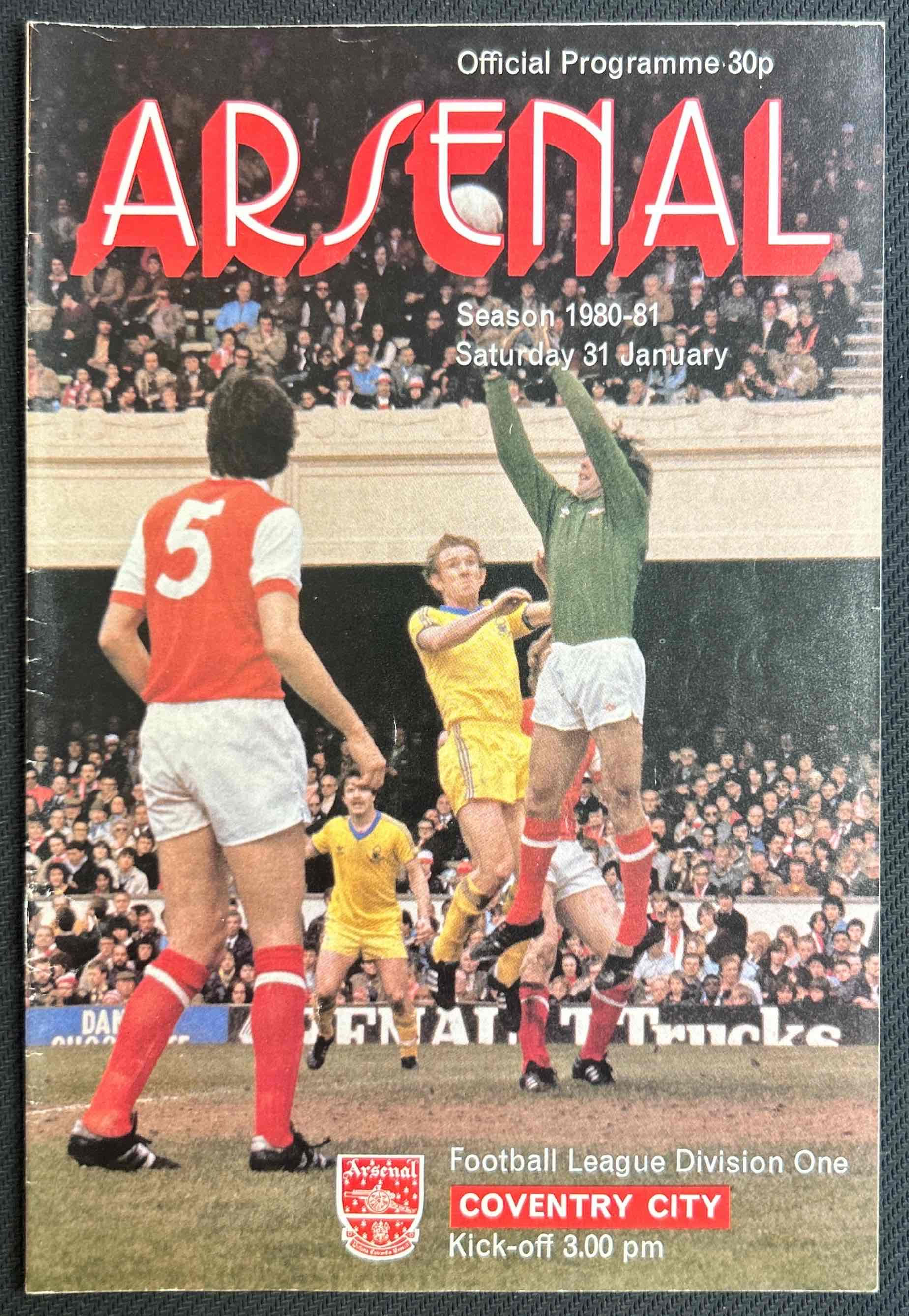 1981 Jan 31 Arsenal V Coventry
