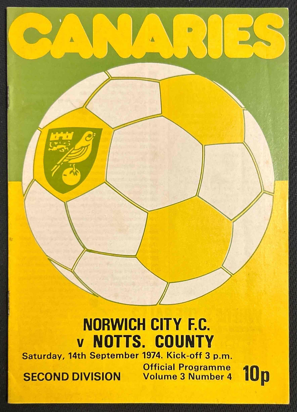 Norwich Football Programme