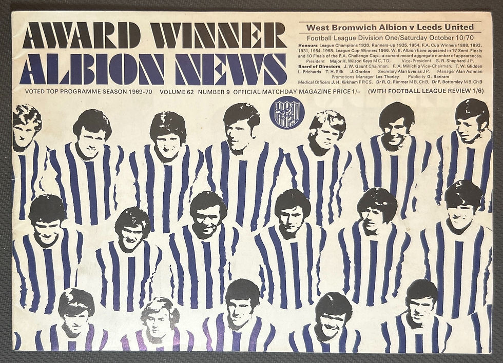 1970 Oct 10 West Brom V Leeds