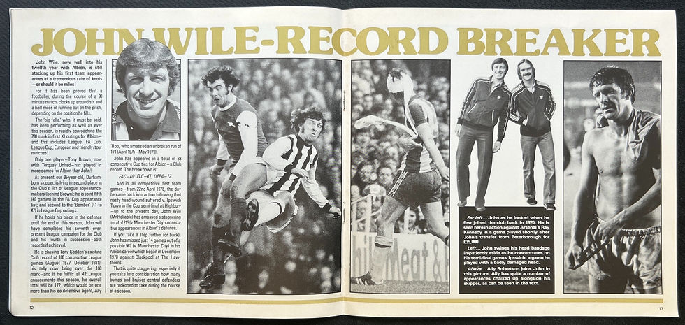 1982 Apr 24 West Brom V Sunderland