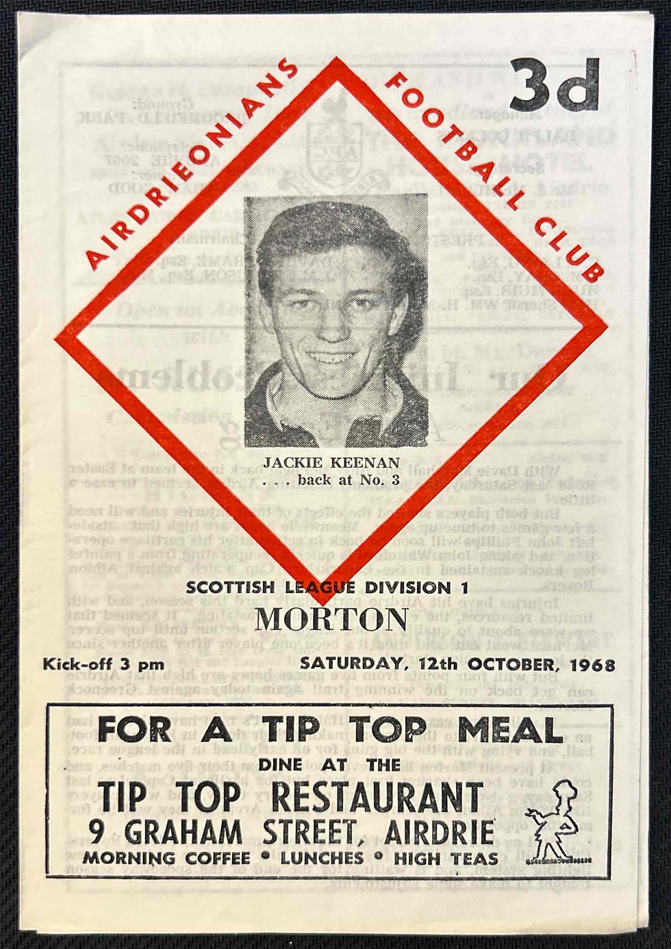 Airdrieonians Football Programme