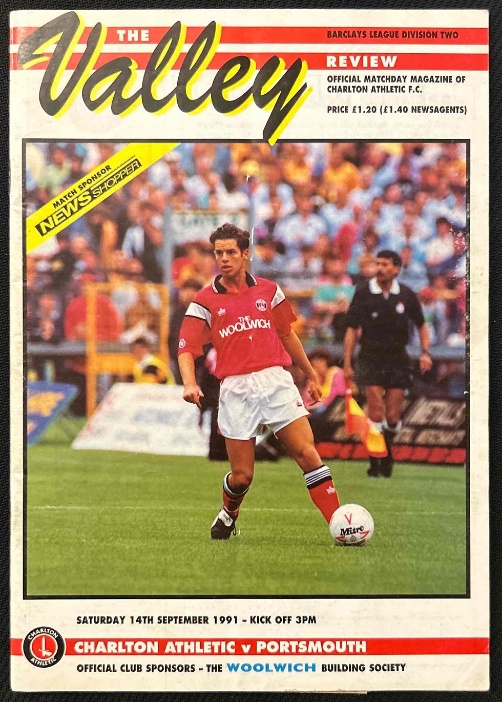 1991 Sep 14 Charlton V Portsmouth Football Programme