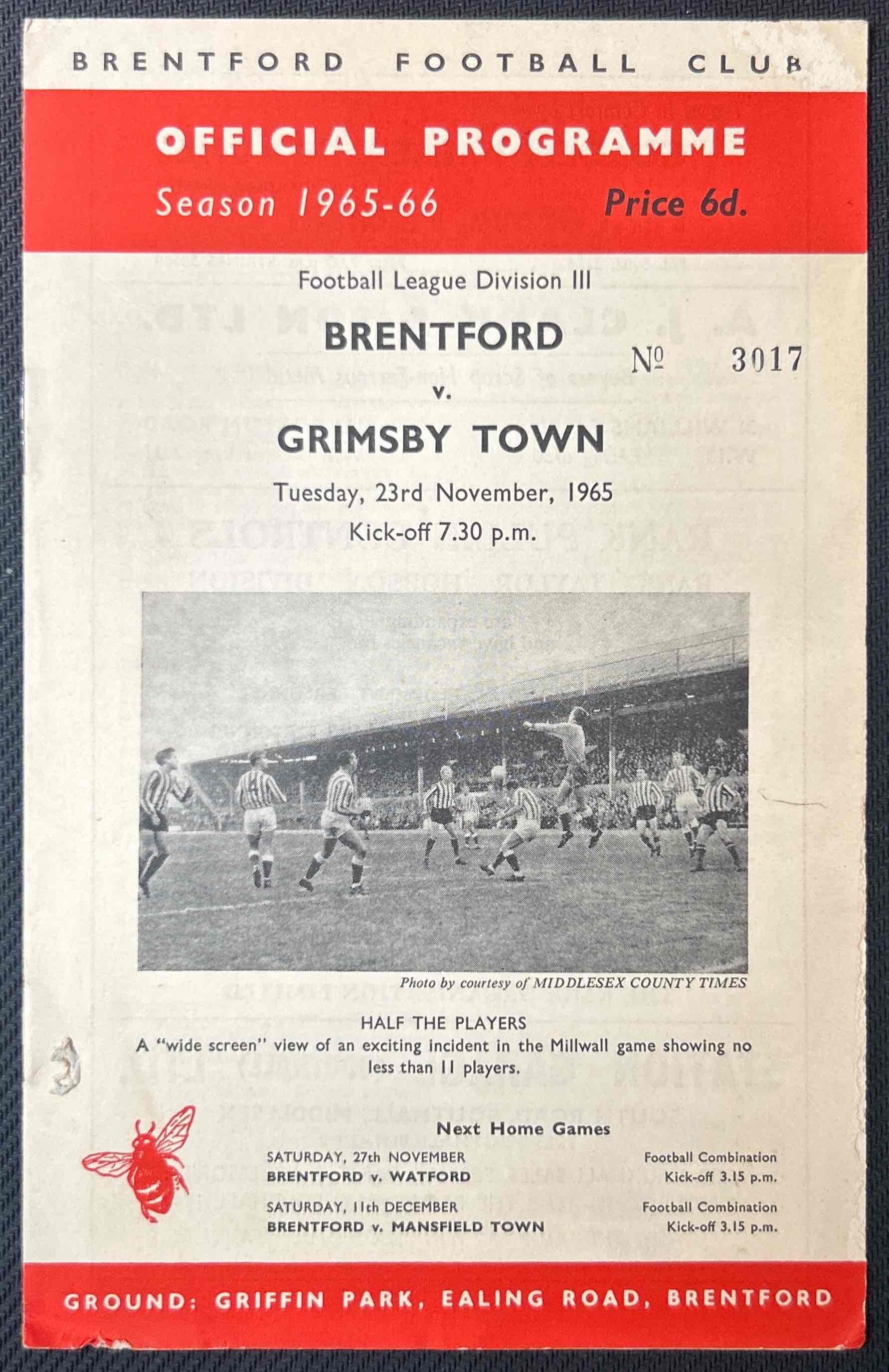 Brentford Football Programmes