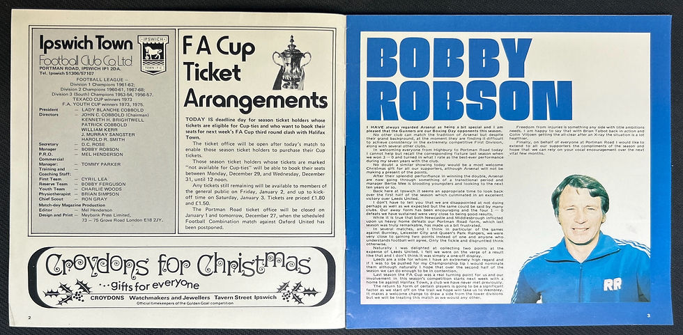 1975 Dec 26 Ipswich V Arsenal