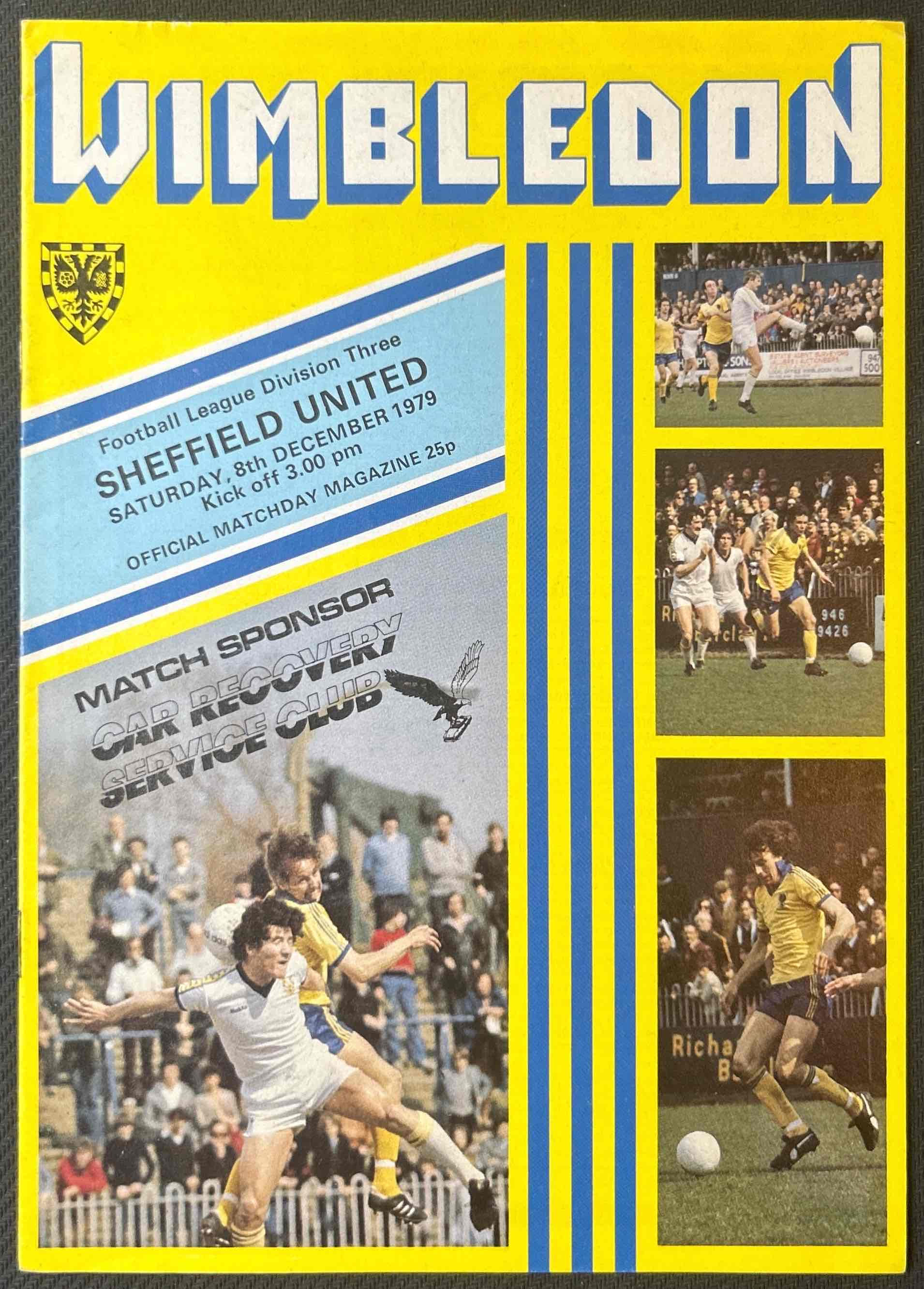 1979 Dec 8 Wimbledon V Sheffield United