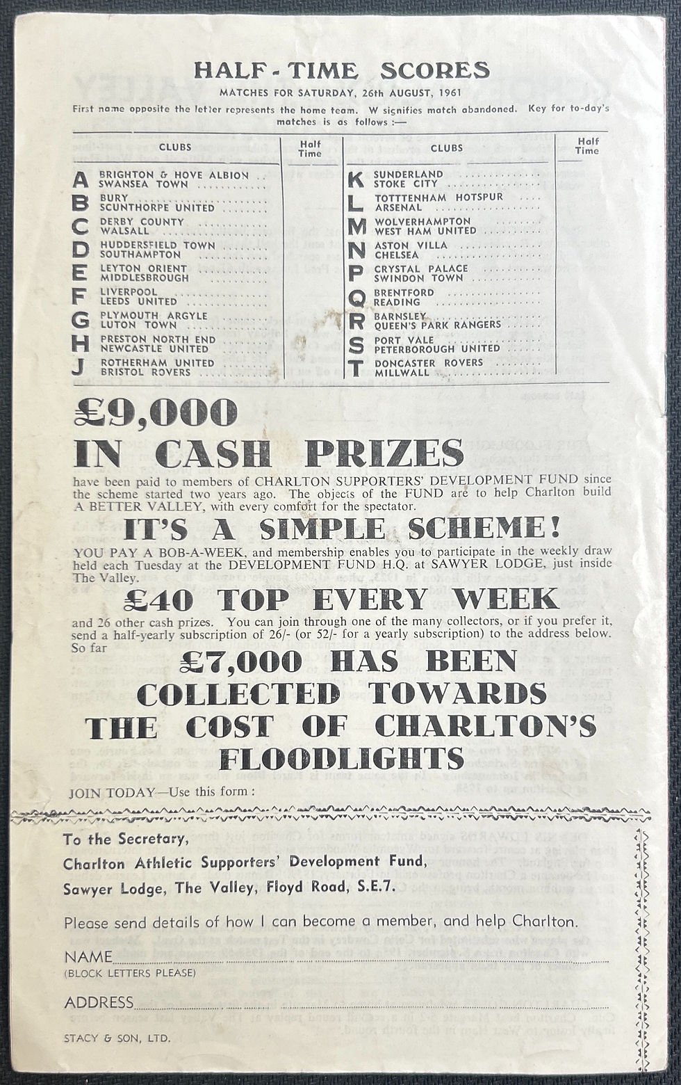 Thumbnail: 1961 Aug 26 Charlton V Norwich