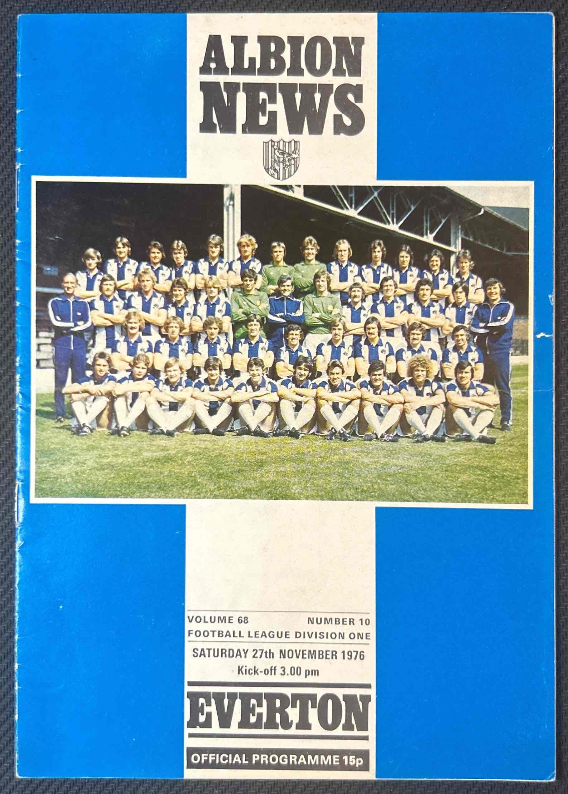 1976 Nov 27 West Brom V Everton