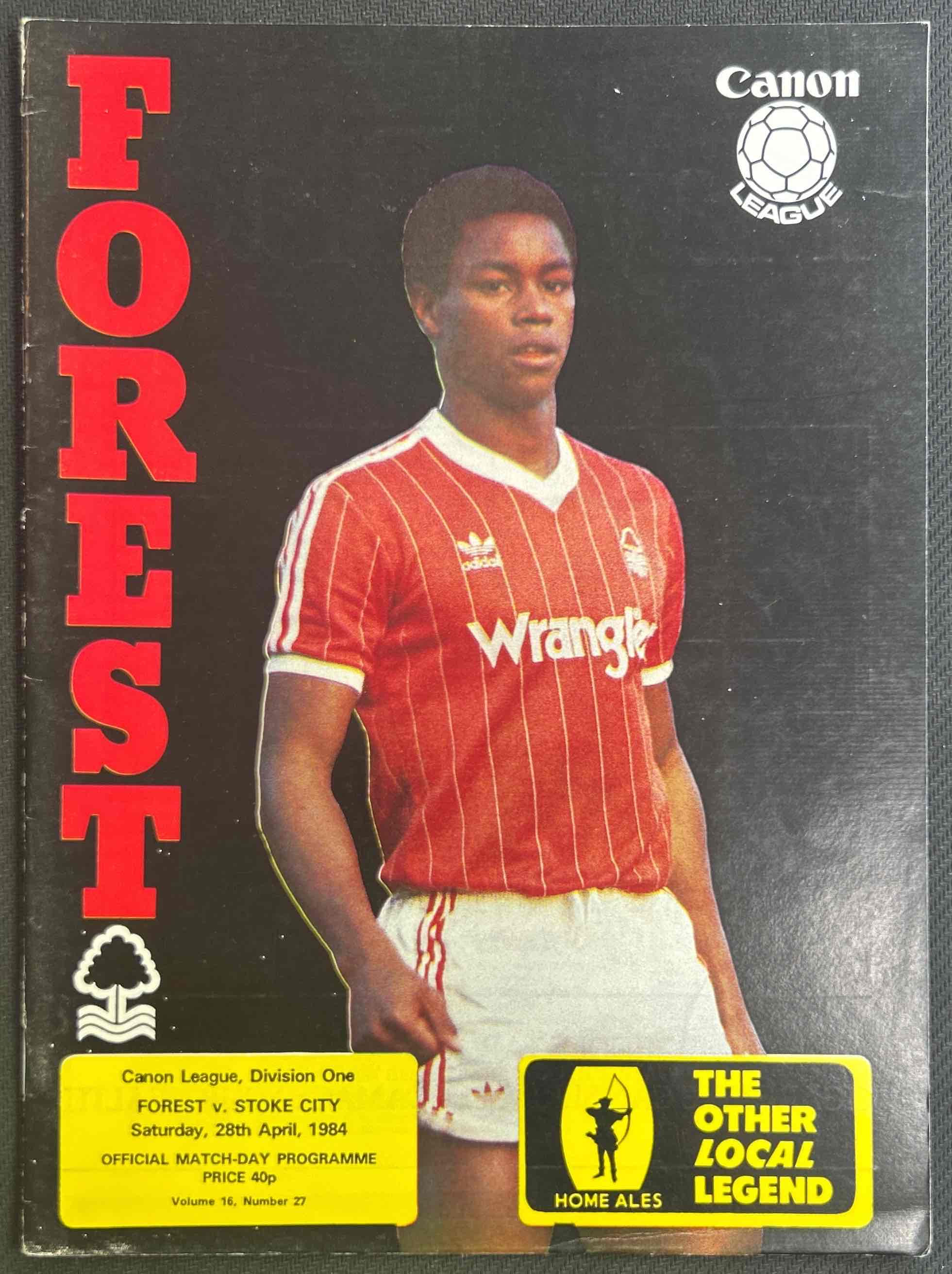 1984 Apr 28 Nottingham Forest V Stoke