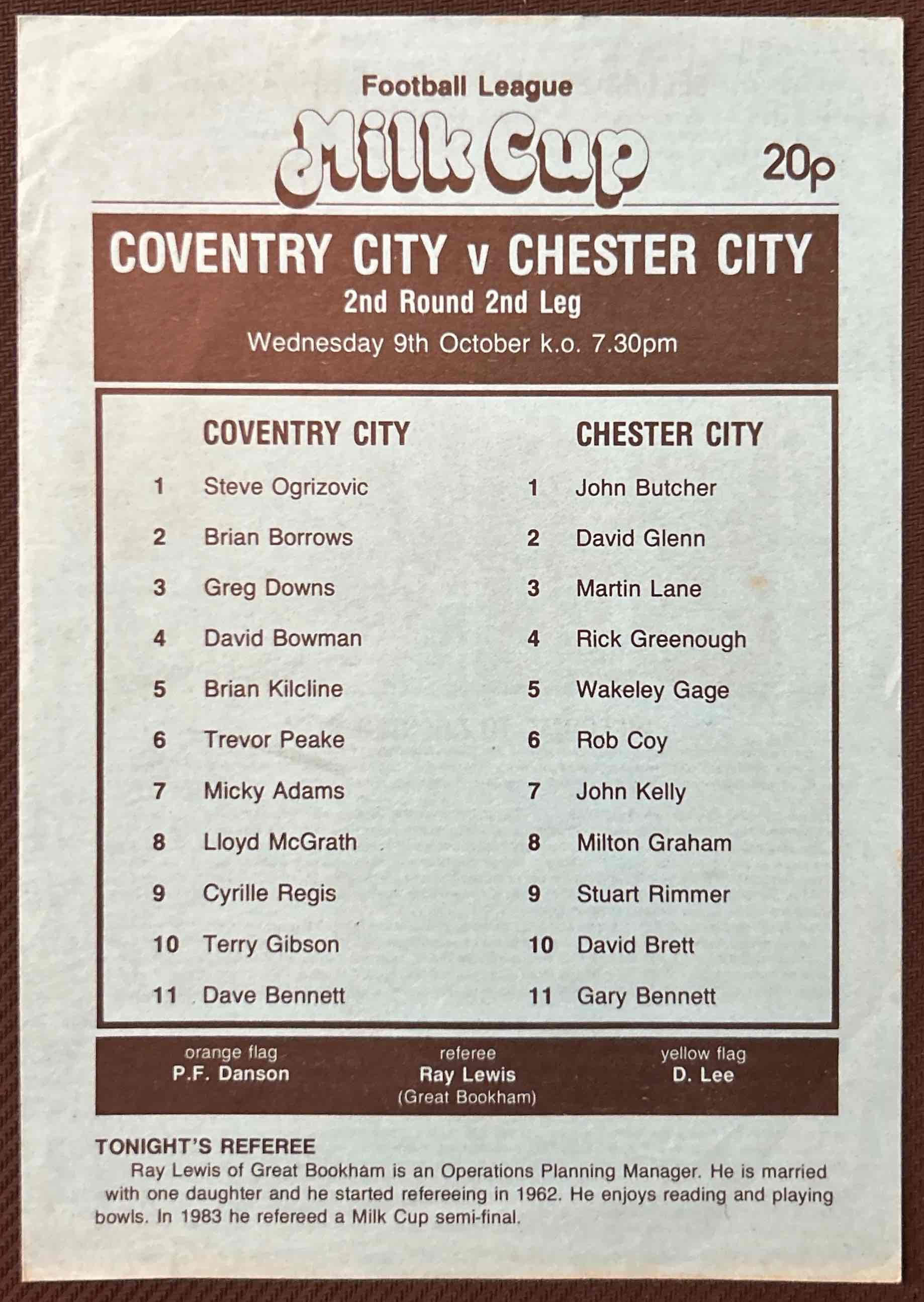 Coventry V Chester