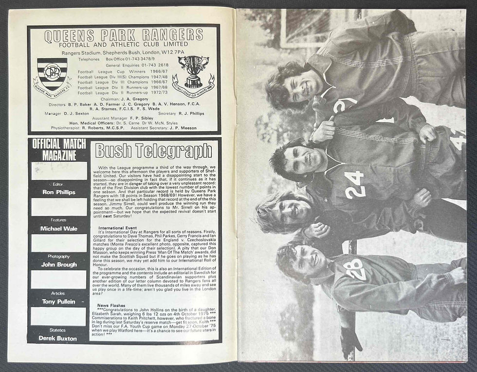 Thumbnail: 1975 Oct 25 QPR V Sheffield United
